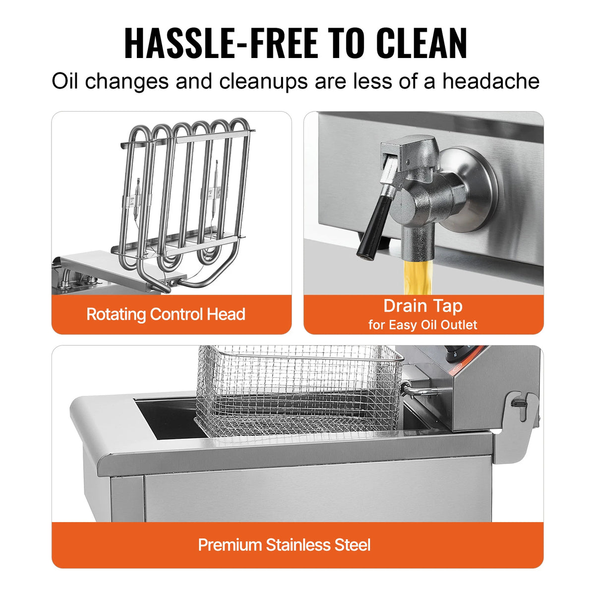 SucceBuy Commercial Dual Tank Electric Deep Fryer
