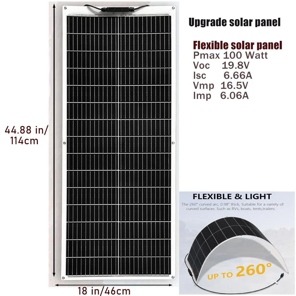 BOGUANG 100W Flexible Monocrystalline Solar Panel