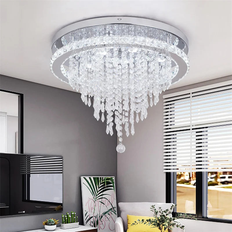VETRULUS Modern Crystal LED Smart Ceiling Pendant Lamp