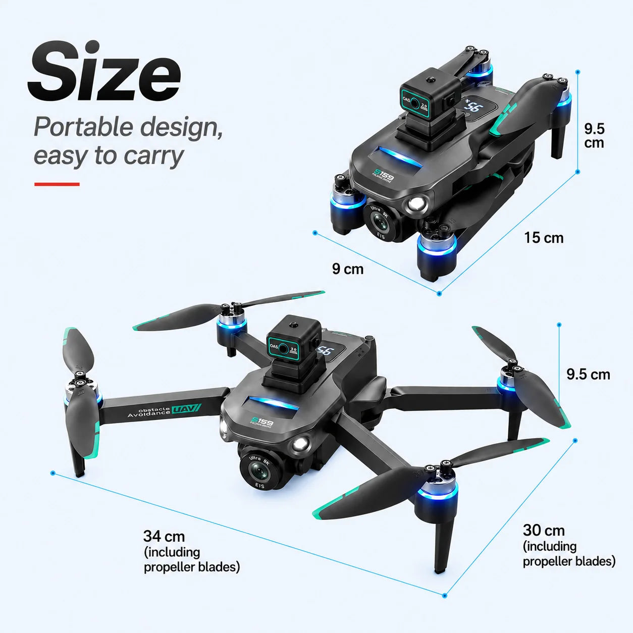 ZNLYRION S159 Brushless GPS Drone 8K Camera FPV