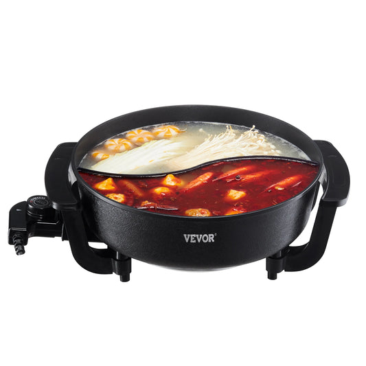 SucceBuy Electric Hot Pot Double Flavor Non Stick Cooker