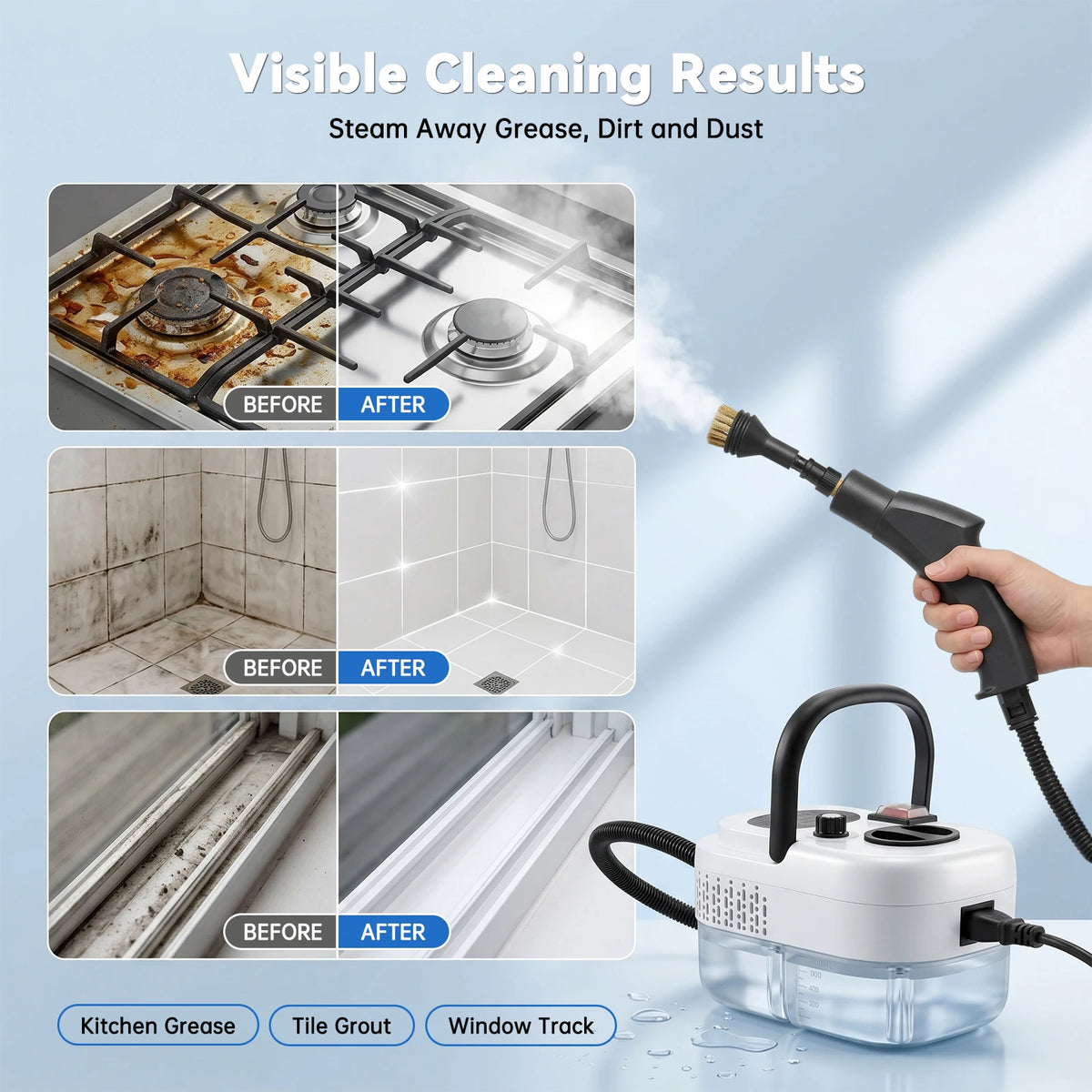 2500W Handheld Steam Cleaner With Accessories