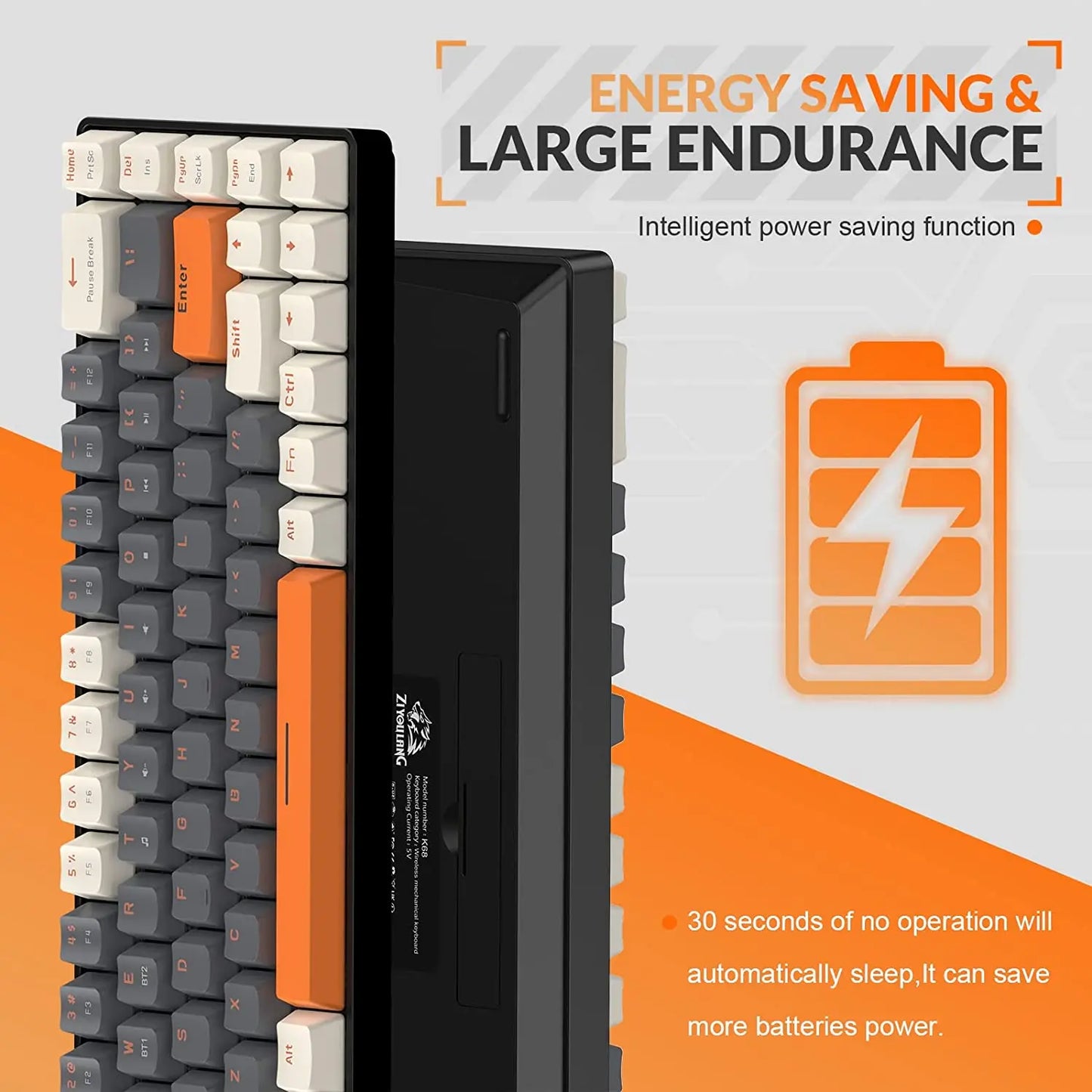Attack Shark 68 Key Wireless Mechanical Keyboard Bluetooth
