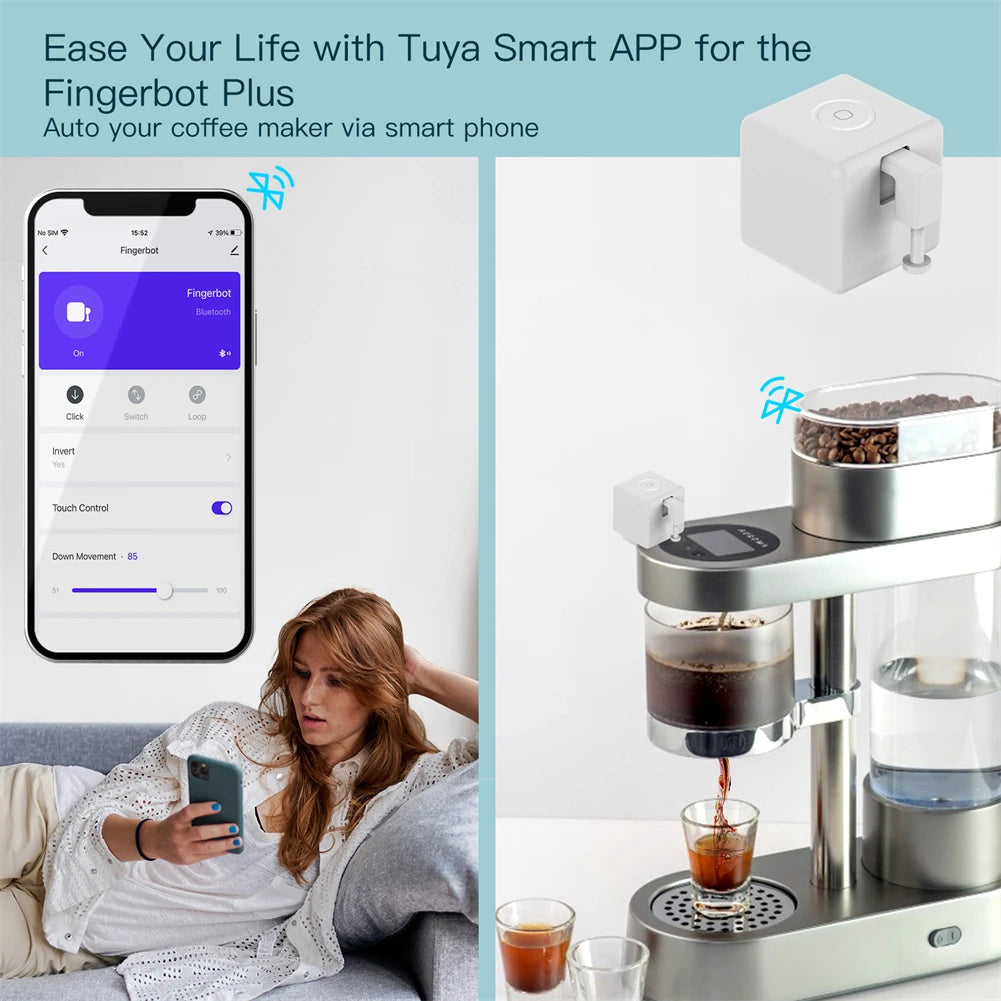 MOES Fingerbot Bluetooth Switch Button Pusher with Alexa Google Assistant