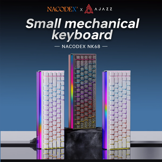 Ajazz NK68 Gaming Mechanical Keyboard Hot Swappable LED
