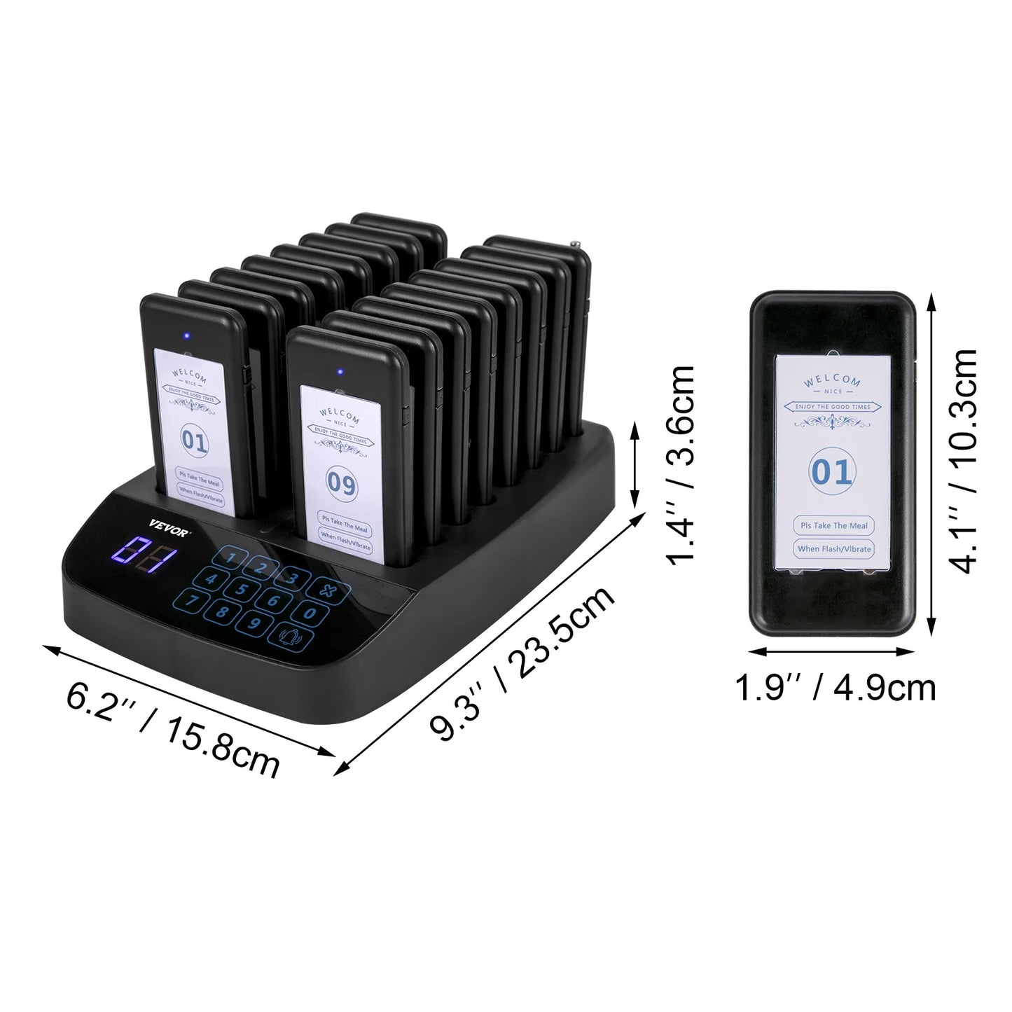 SucceBuy Wireless Restaurant Buzzer Pager For Guest Paging