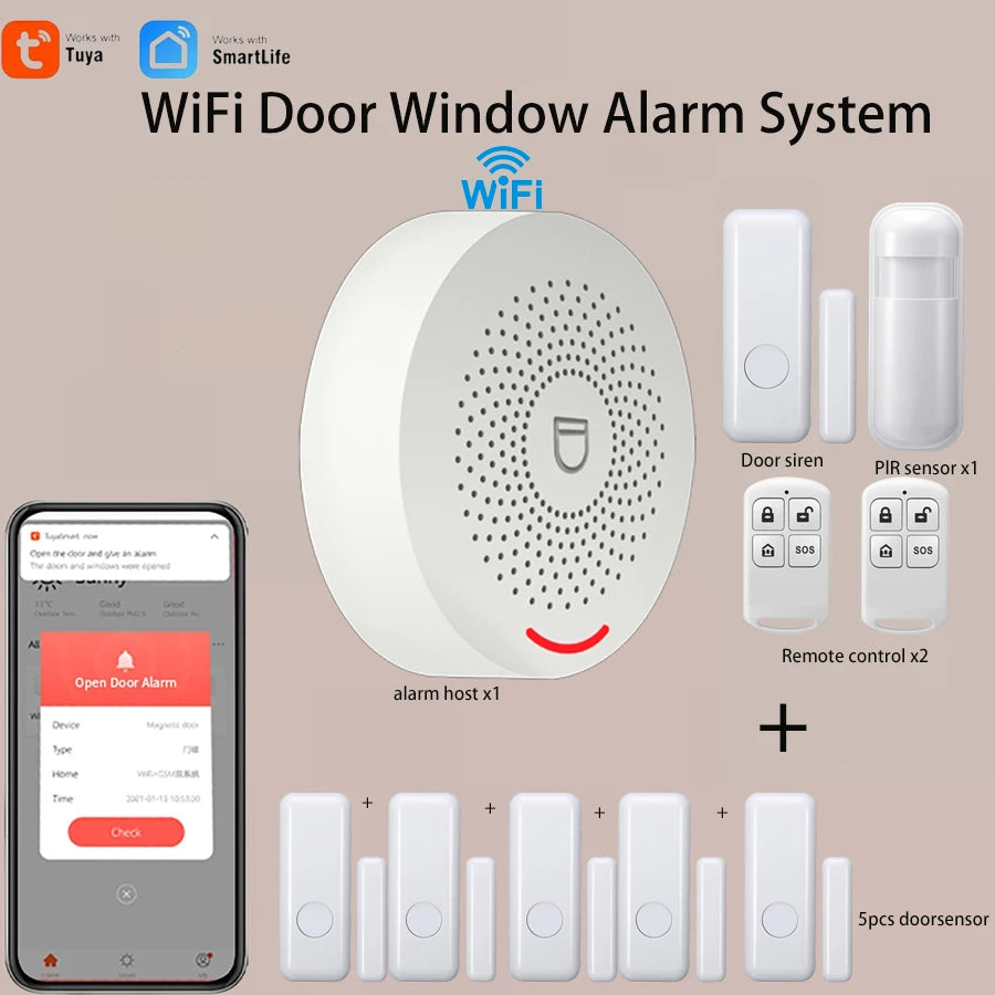 Wireless Home Security System With App Control And Sensors