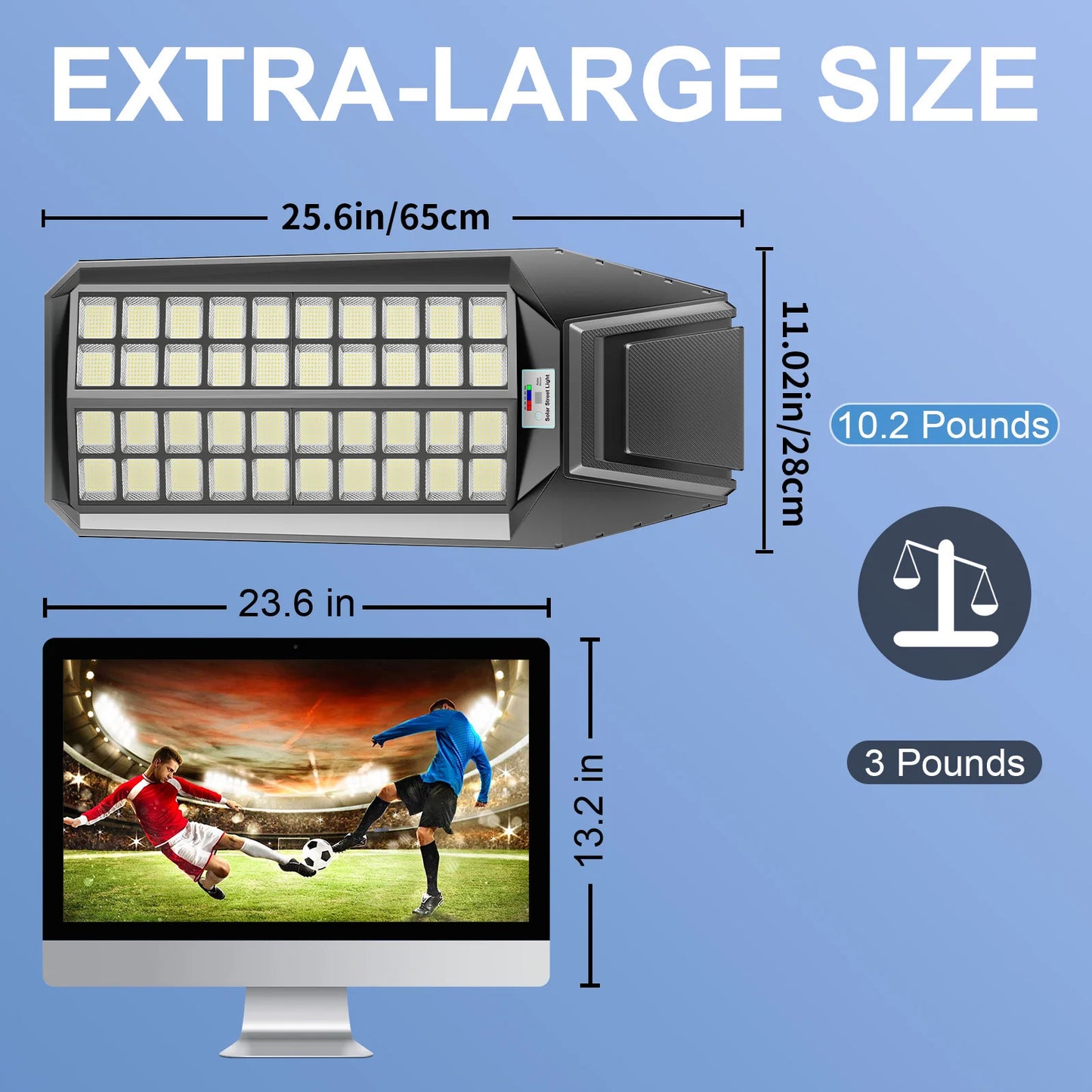 Outdoor 8000W Solar Street Light IP65 Motion Sensor