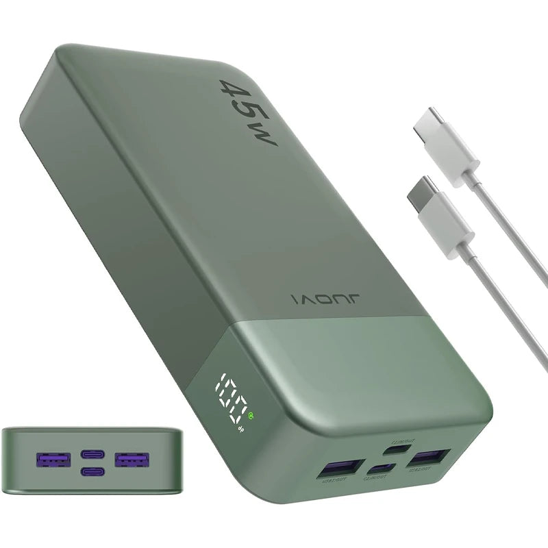 JUOVI 45W Fast Charging Power Bank With LED Display