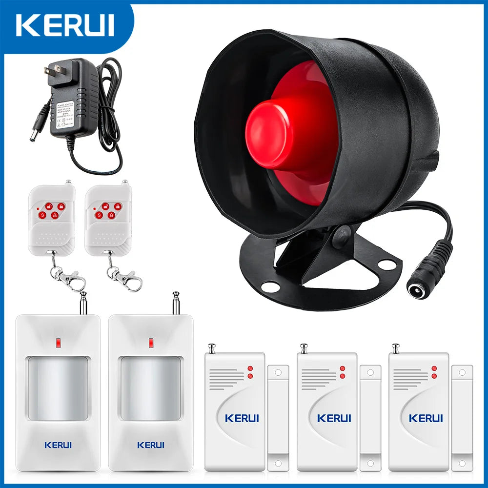 KERUI Wireless Home Alarm System Kit With 110 Decibel Siren
