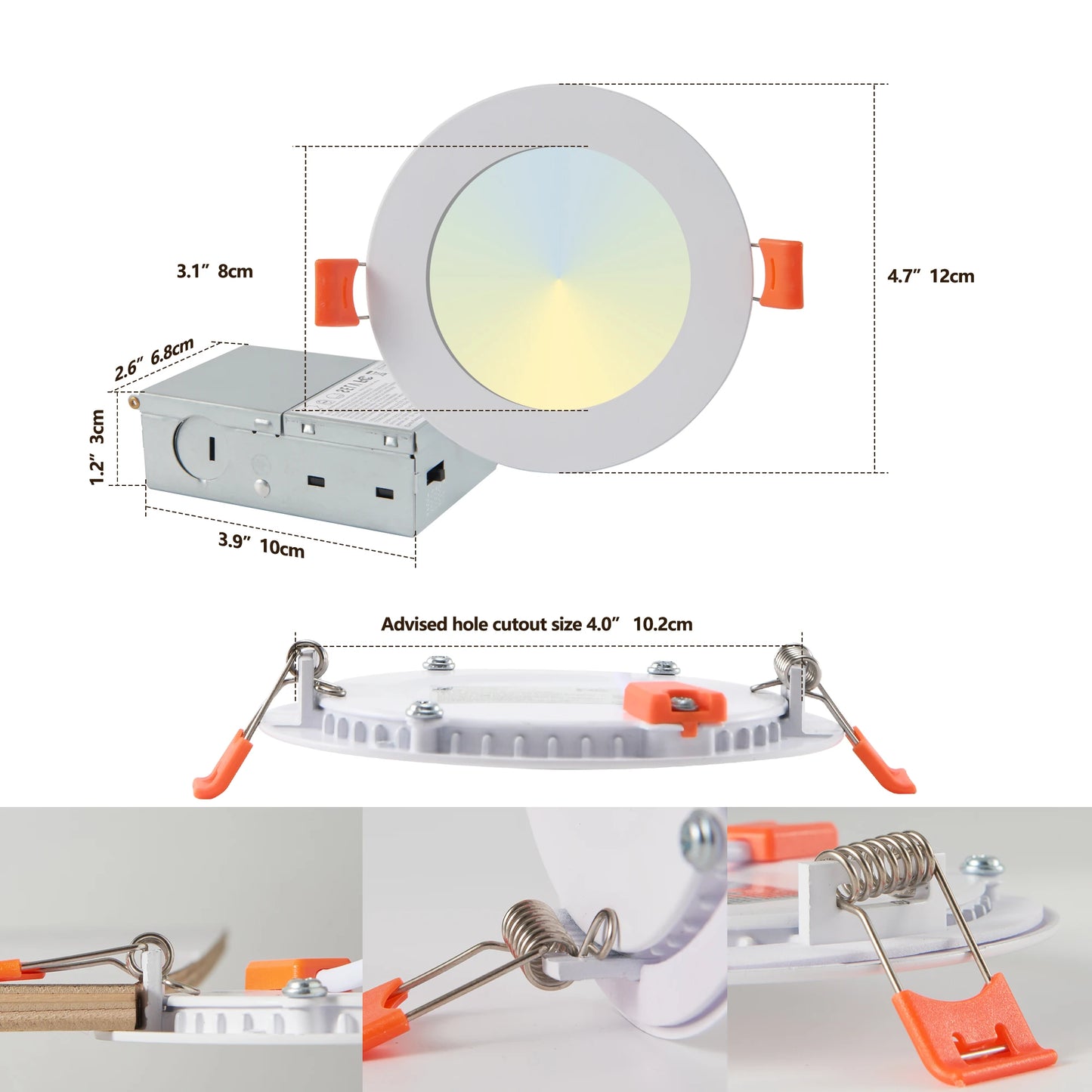 ARLGSITE Dimmable LED Ceiling Lights Recessed Downlights