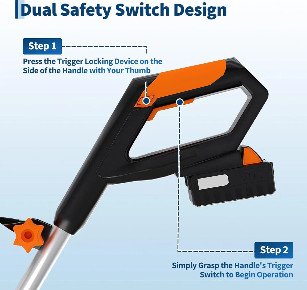 Brushless Cordless Electric Snow Shovel with Battery