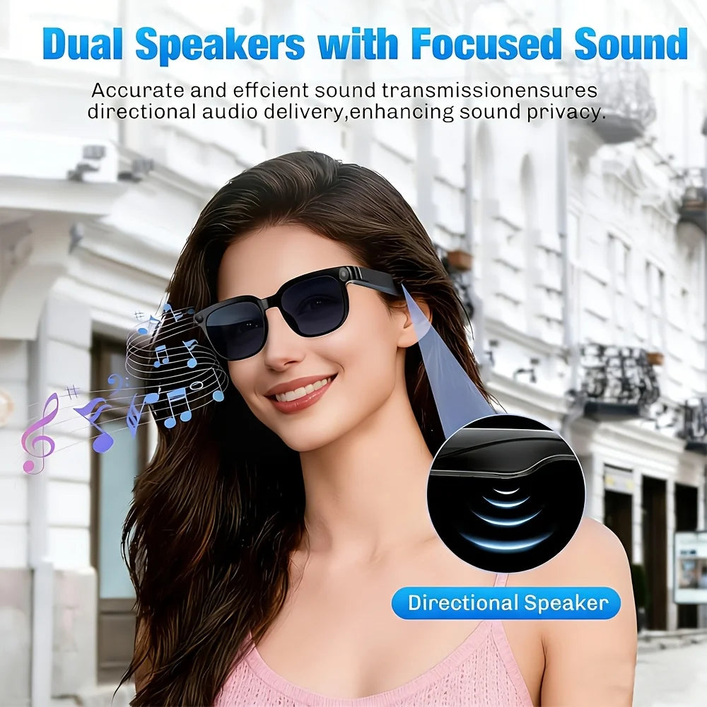 Senbono AI Smart Glasses With HD Camera Translator