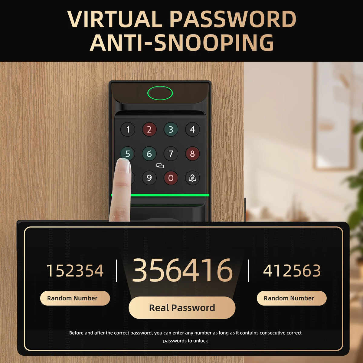 Viladepot Smart Fingerprint Door Lock With Keypad Handle
