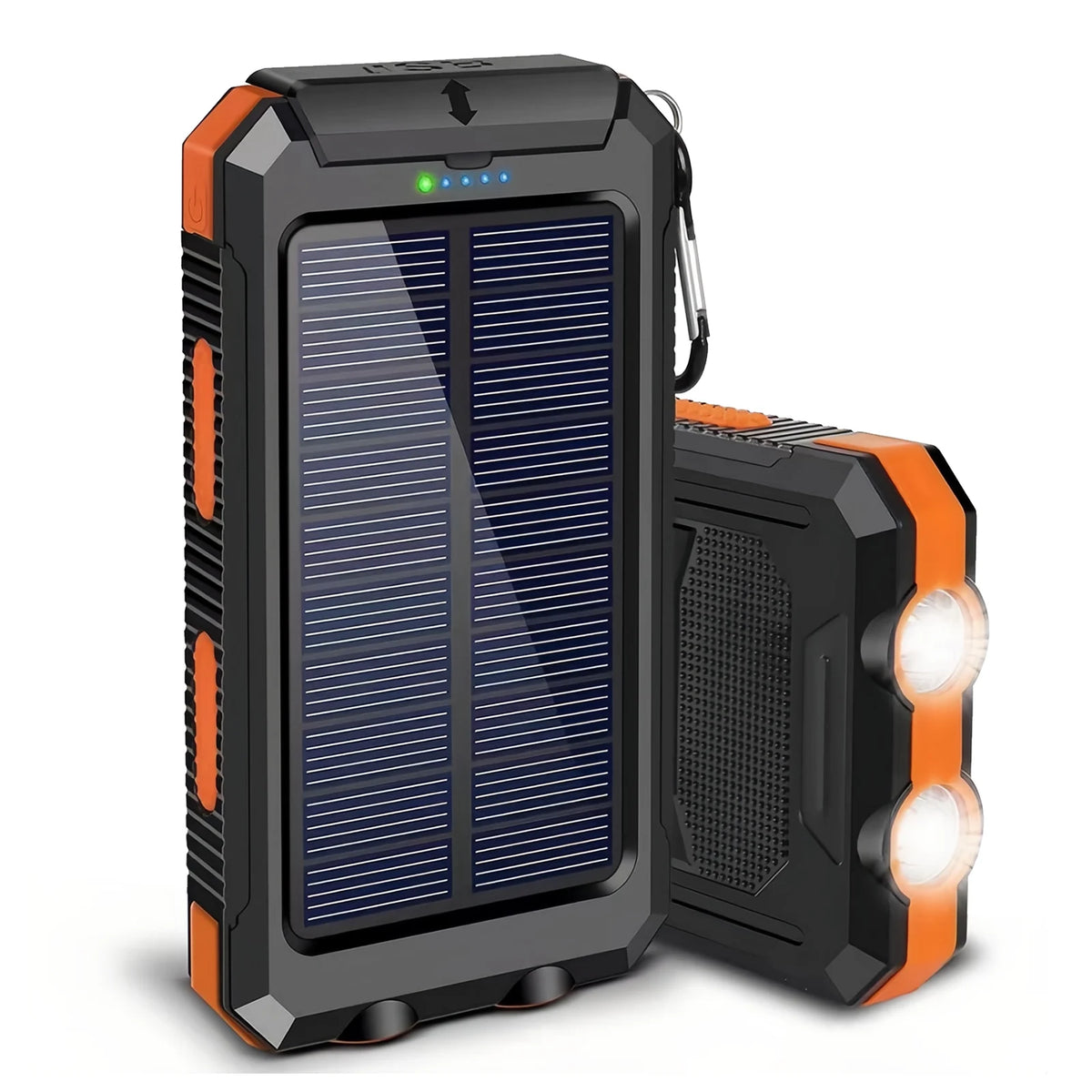 Solar Power Bank With Wireless Charging And LED Light