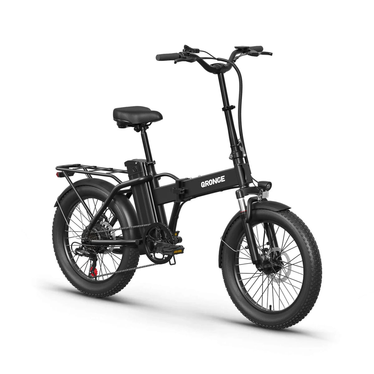 QRONGE Waterfall Folding Fat Tire Electric Bicycle