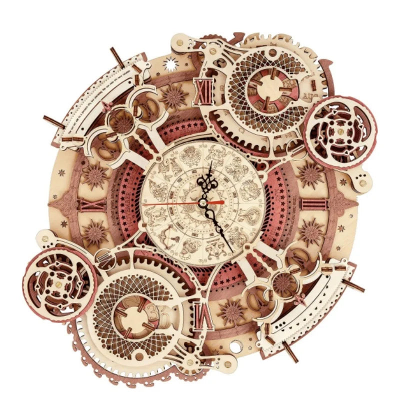Robotime 3D Wooden Mechanical Wall Clock Puzzle