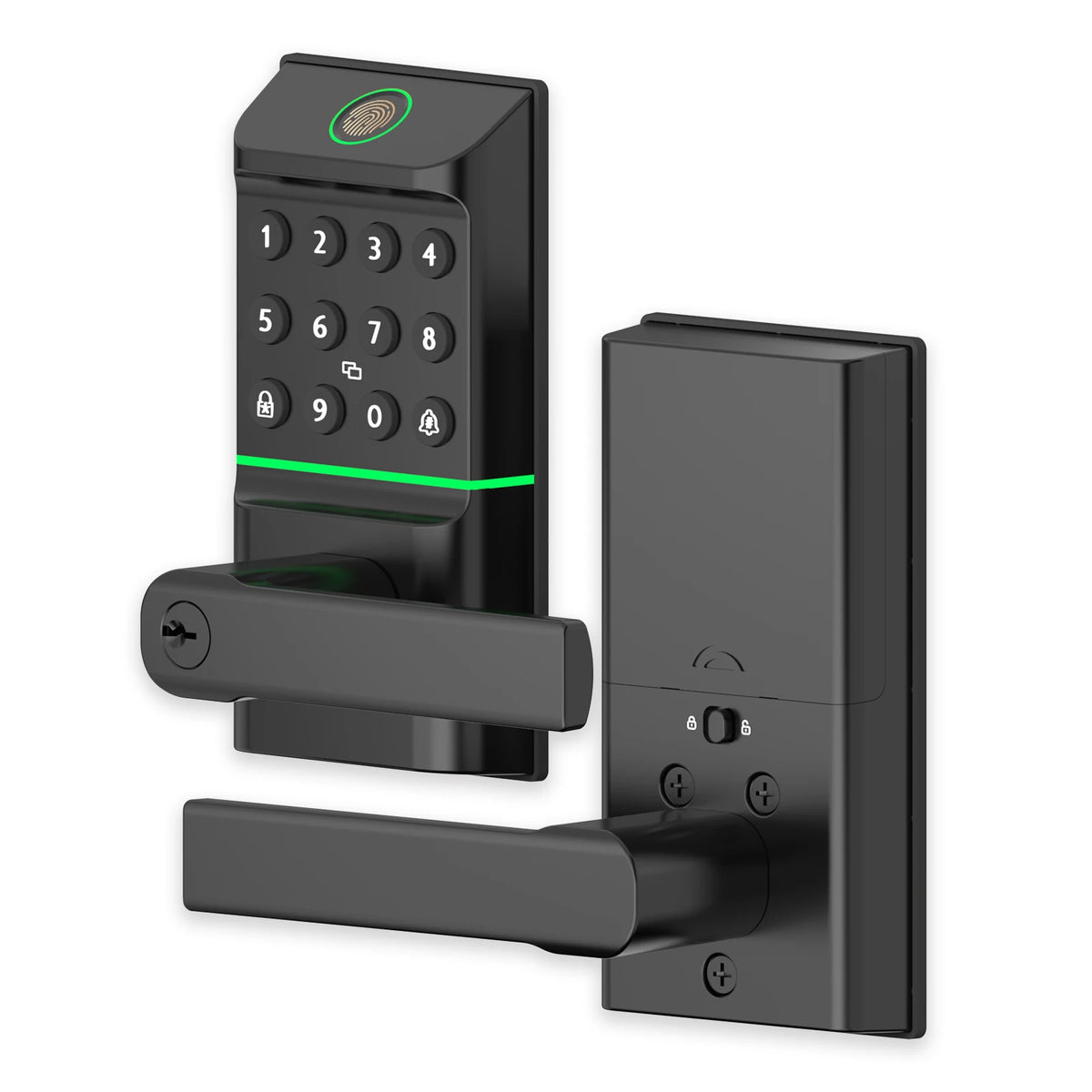 Viladepot Smart Fingerprint Door Lock With Keypad Handle