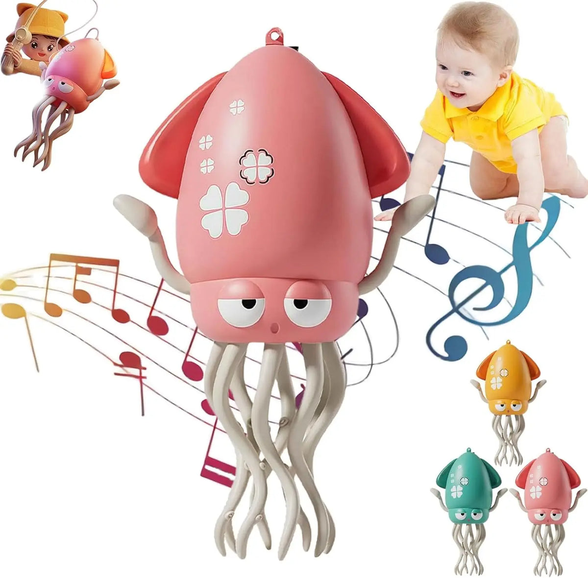 Conusa Electric Dance Octopus LED Music Baby Toy
