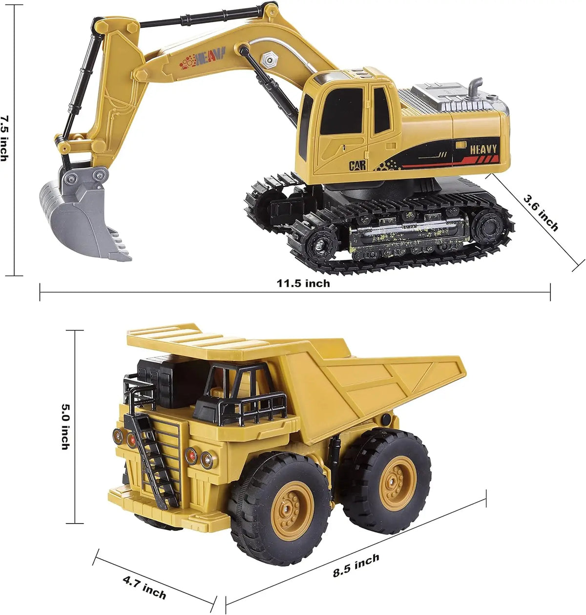 Joyfy Remote Control Excavator And Truck Toy Set