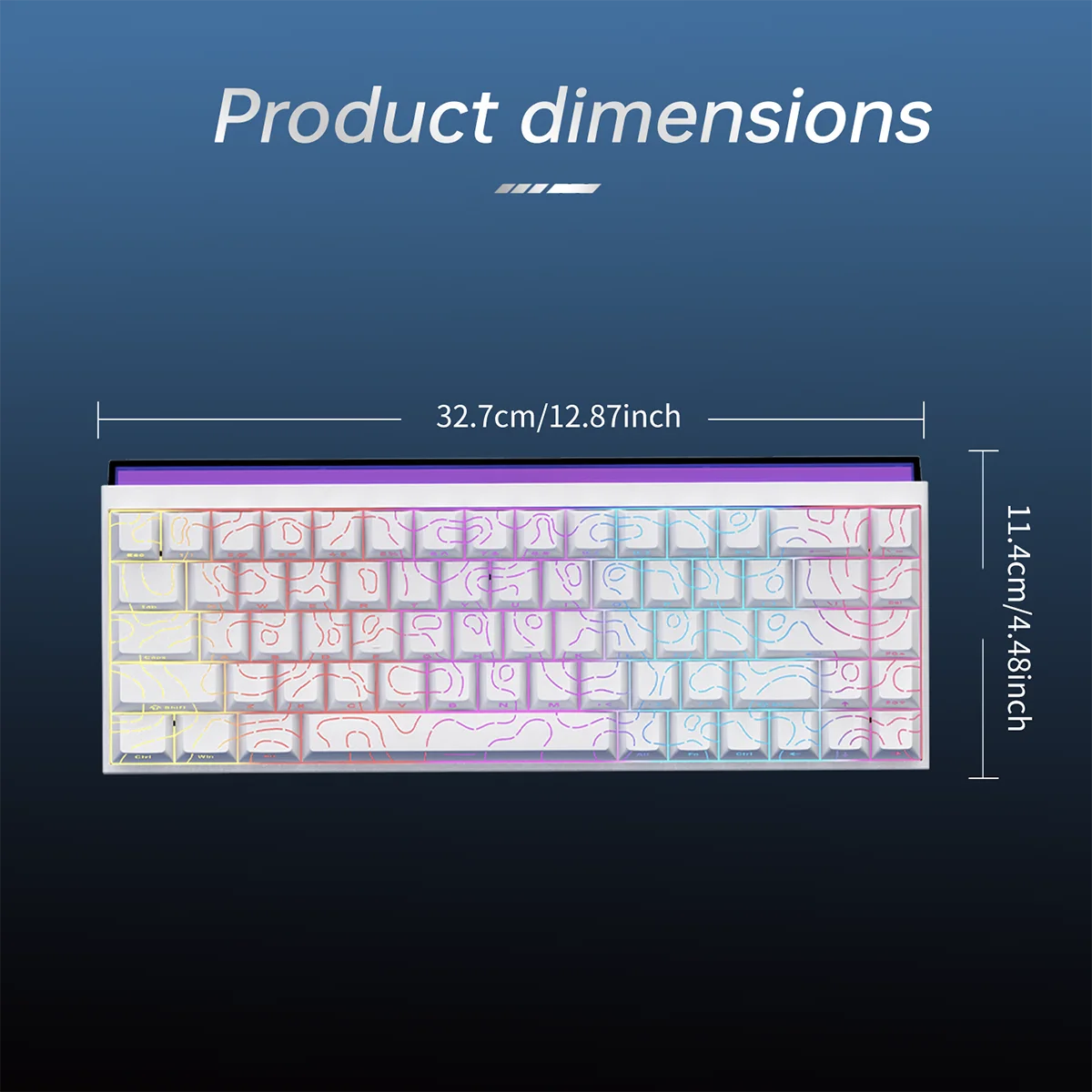 Ajazz NK68 Gaming Mechanical Keyboard Hot Swappable LED