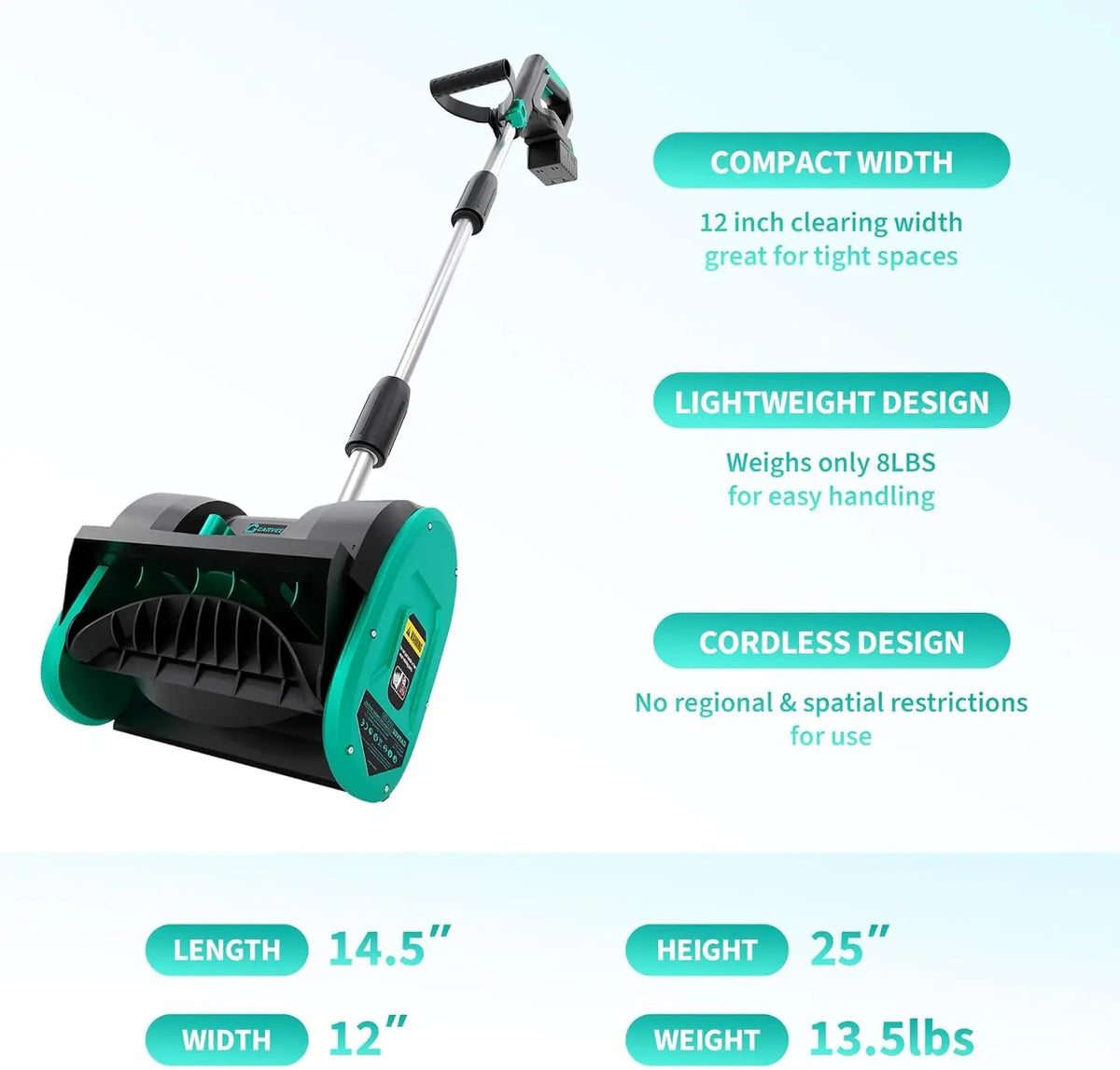 Studyset Cordless Electric Snow Shovel Tool