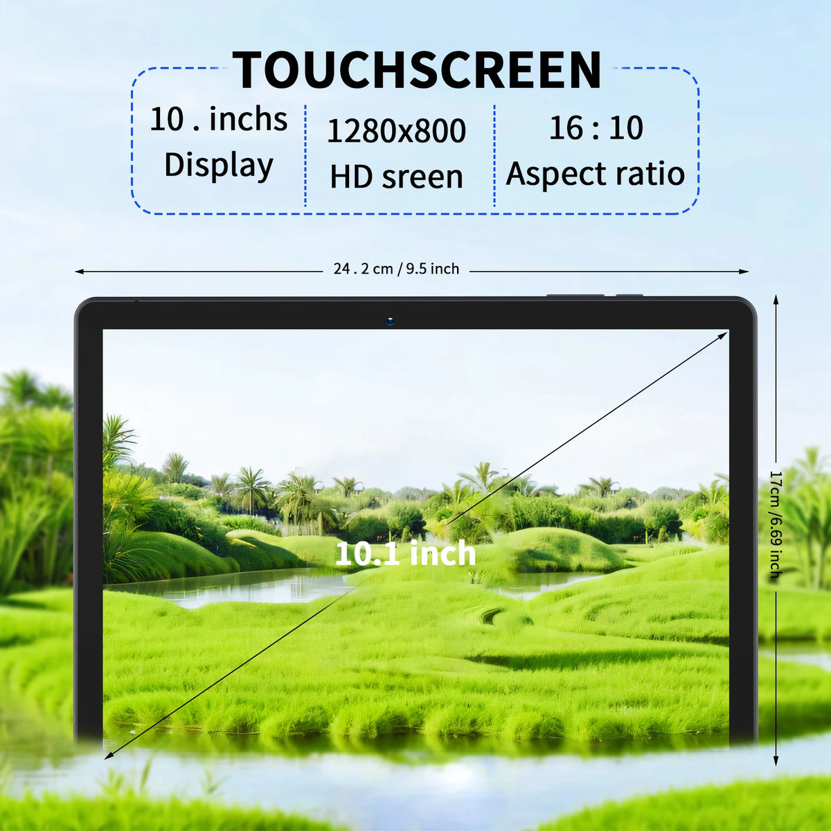 PRITOM Android Tablet With Dual Cameras And WiFi