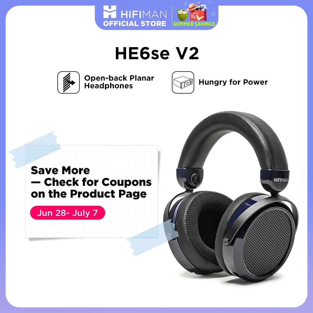 Hifiman HE6se Open Back Planar Magnetic Headphones