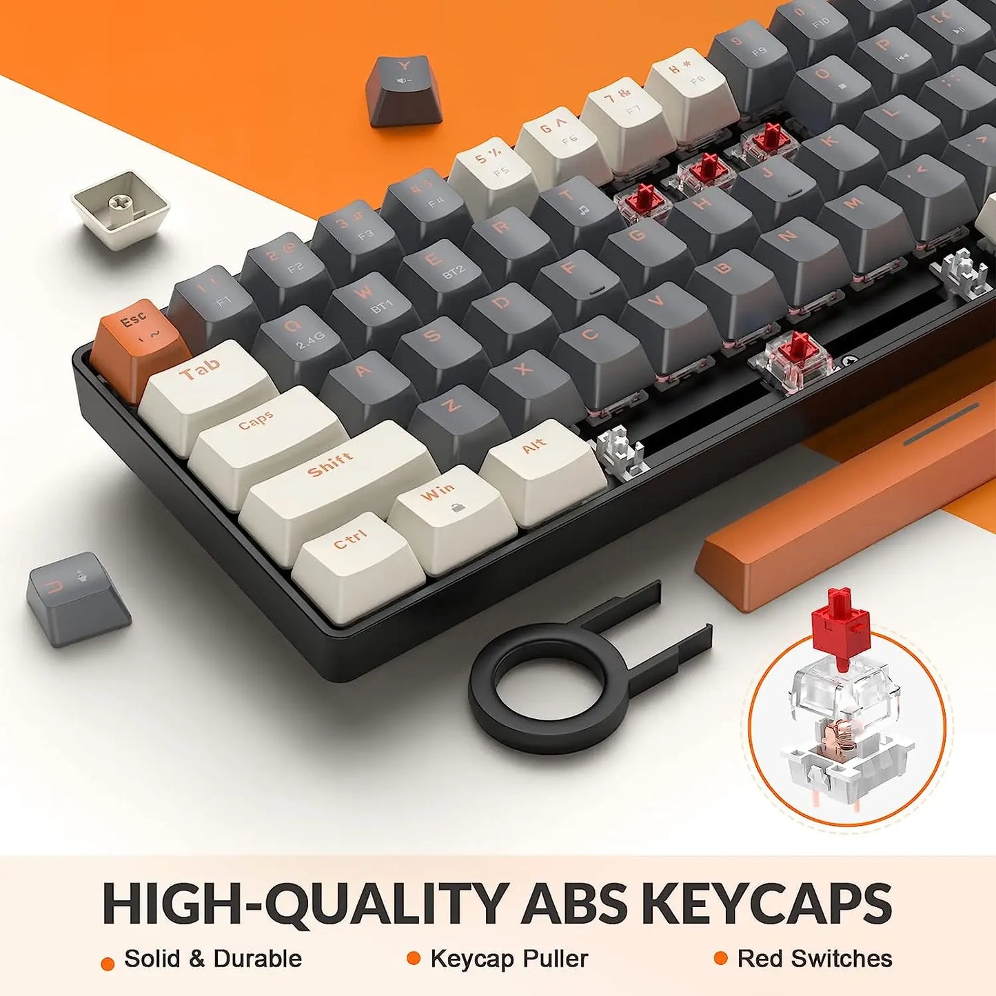 Attack Shark 68 Key Wireless Mechanical Keyboard Bluetooth