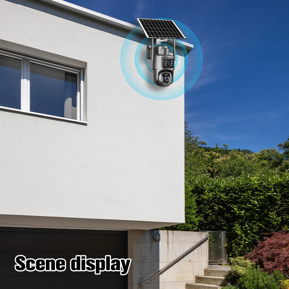 KEPEAK Solar Wireless Camera With Dual Lenses 8MP