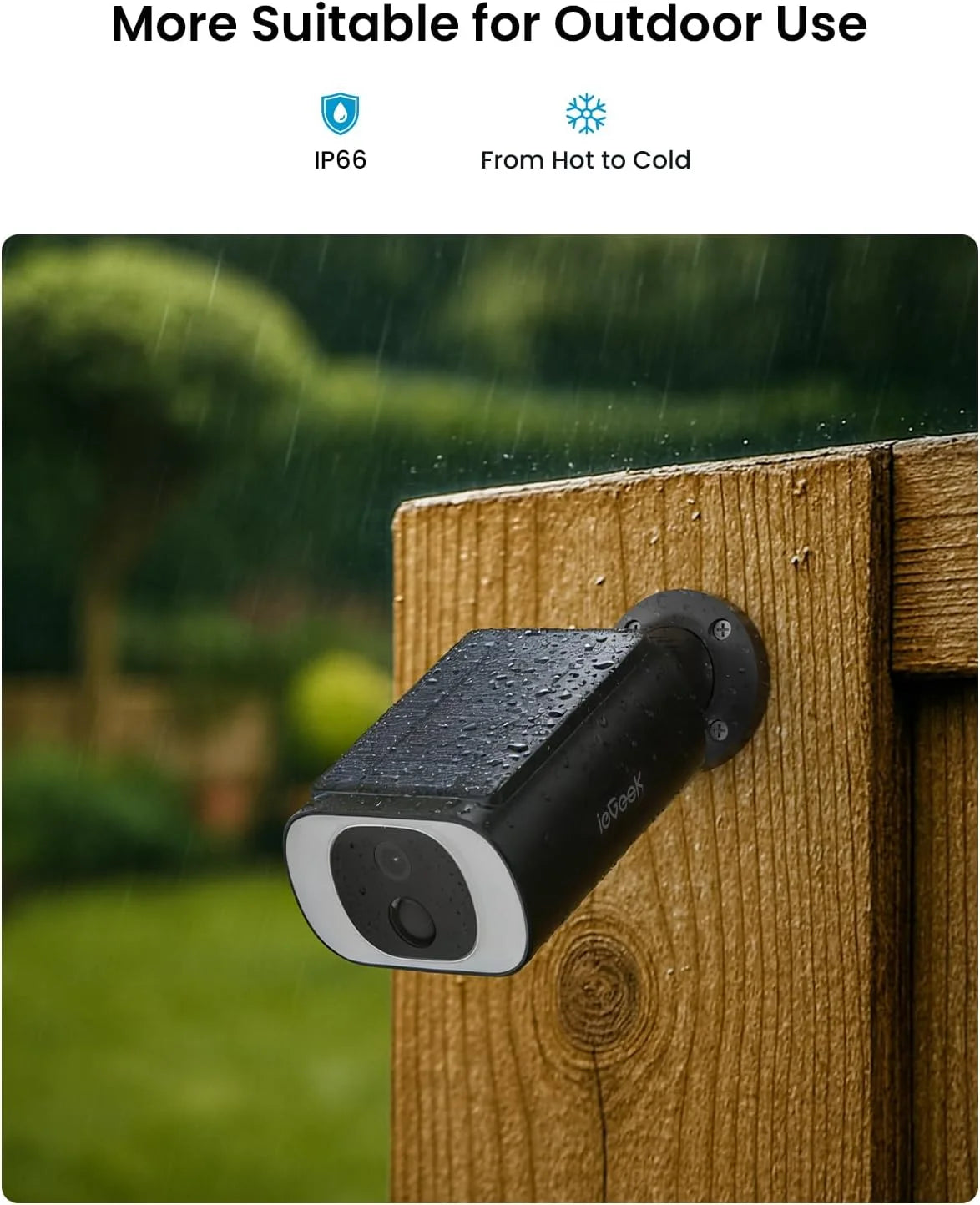 Wireless Solar Security Camera 2K AI Motion Detection