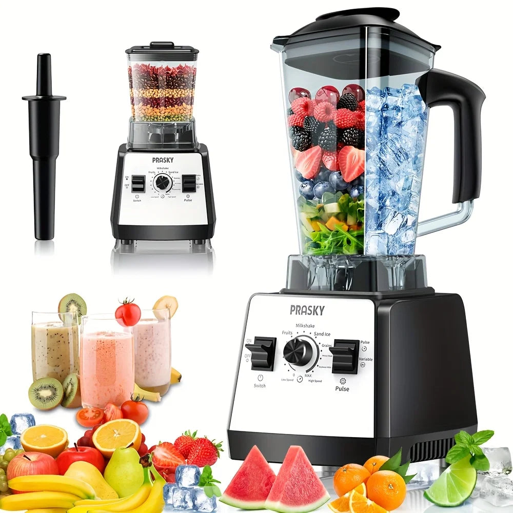 Prasky 2400W High Speed Blender And Grinder Combo