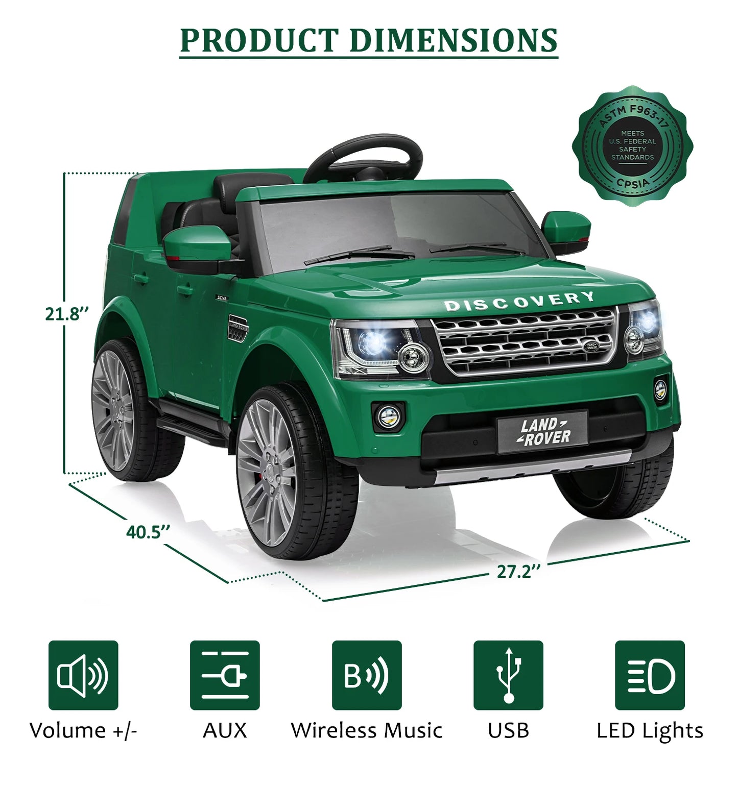 HiMISS 12V Dual-Drive Ride On Car With Remote Control 3-8YRS