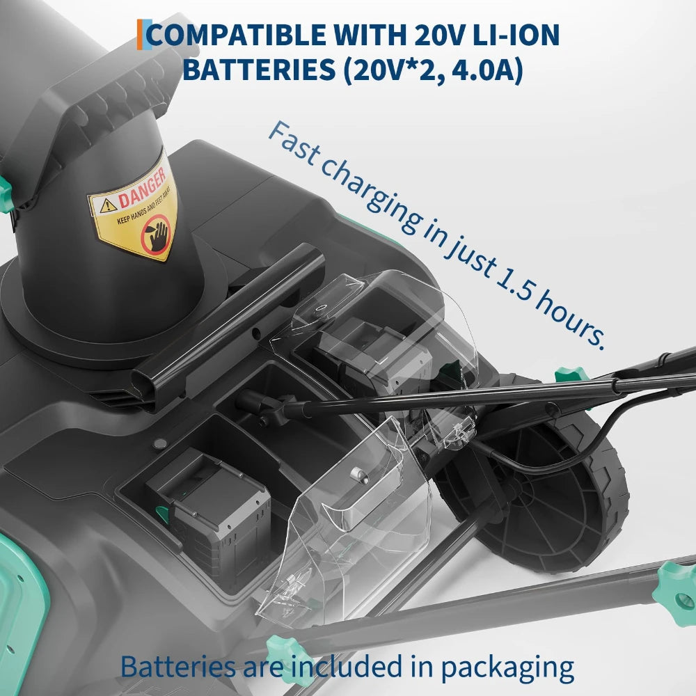 Cordless Brushless Electric Snow Blower With Lights