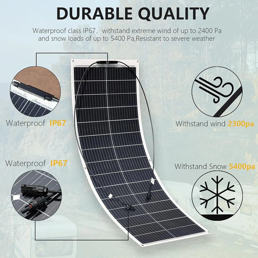 Xinpuguang Flexible Solar Panel Kit 12V Yacht RV