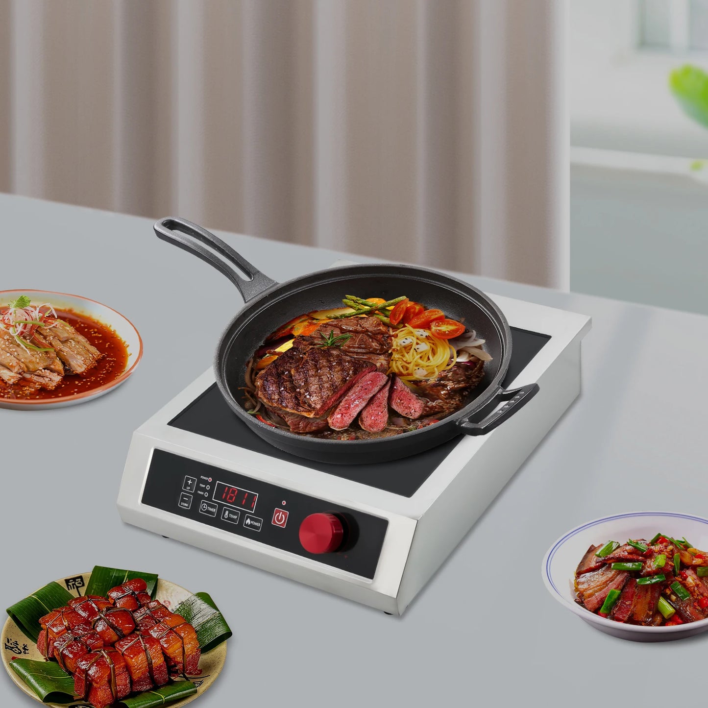 Sweetmile Commercial Induction Cooktop HH350 3500W 110V