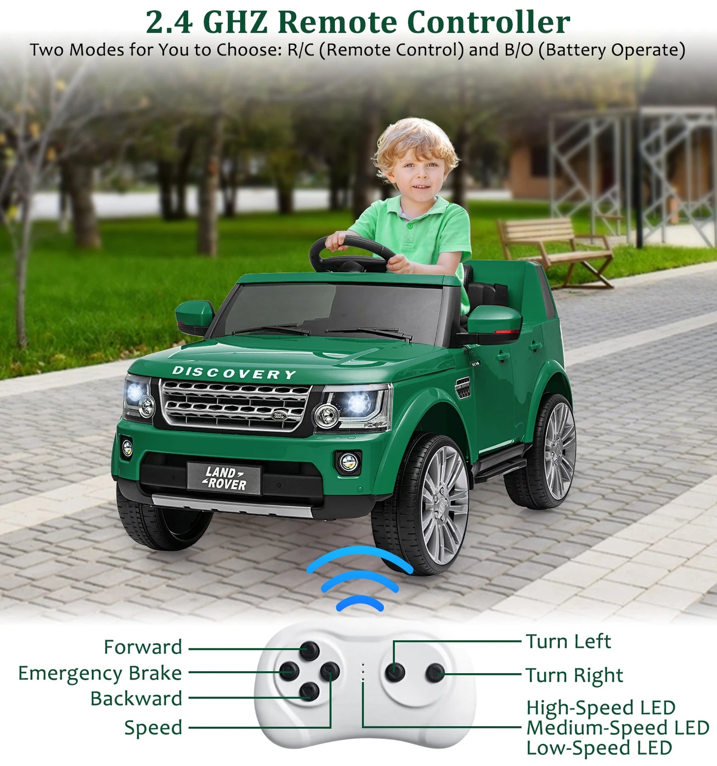 HiMISS 12V Dual-Drive Ride On Car With Remote Control 3-8YRS