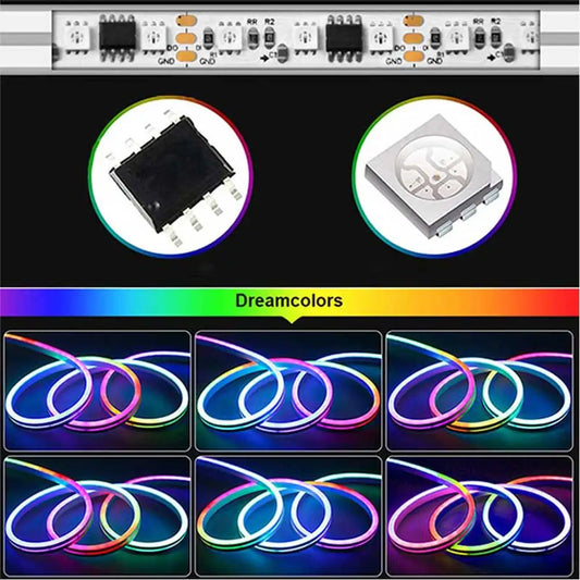 RGBIC Neon LED Strip Lights IP65 Bluetooth App Control