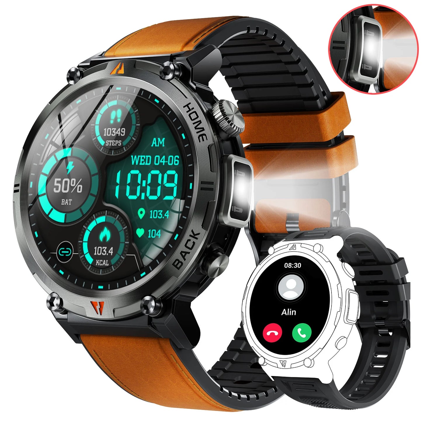 EIGIIS KE3 Smartwatch Men Health Monitor Bluetooth