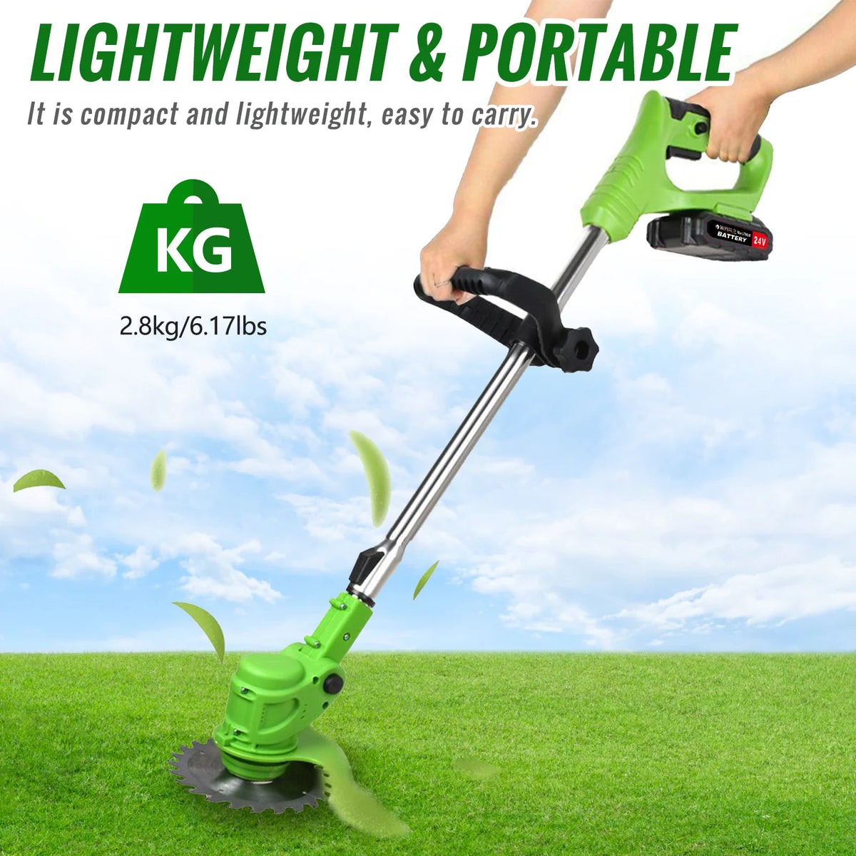 Cordless Brushless Electric String Trimmer and Weed Cutter