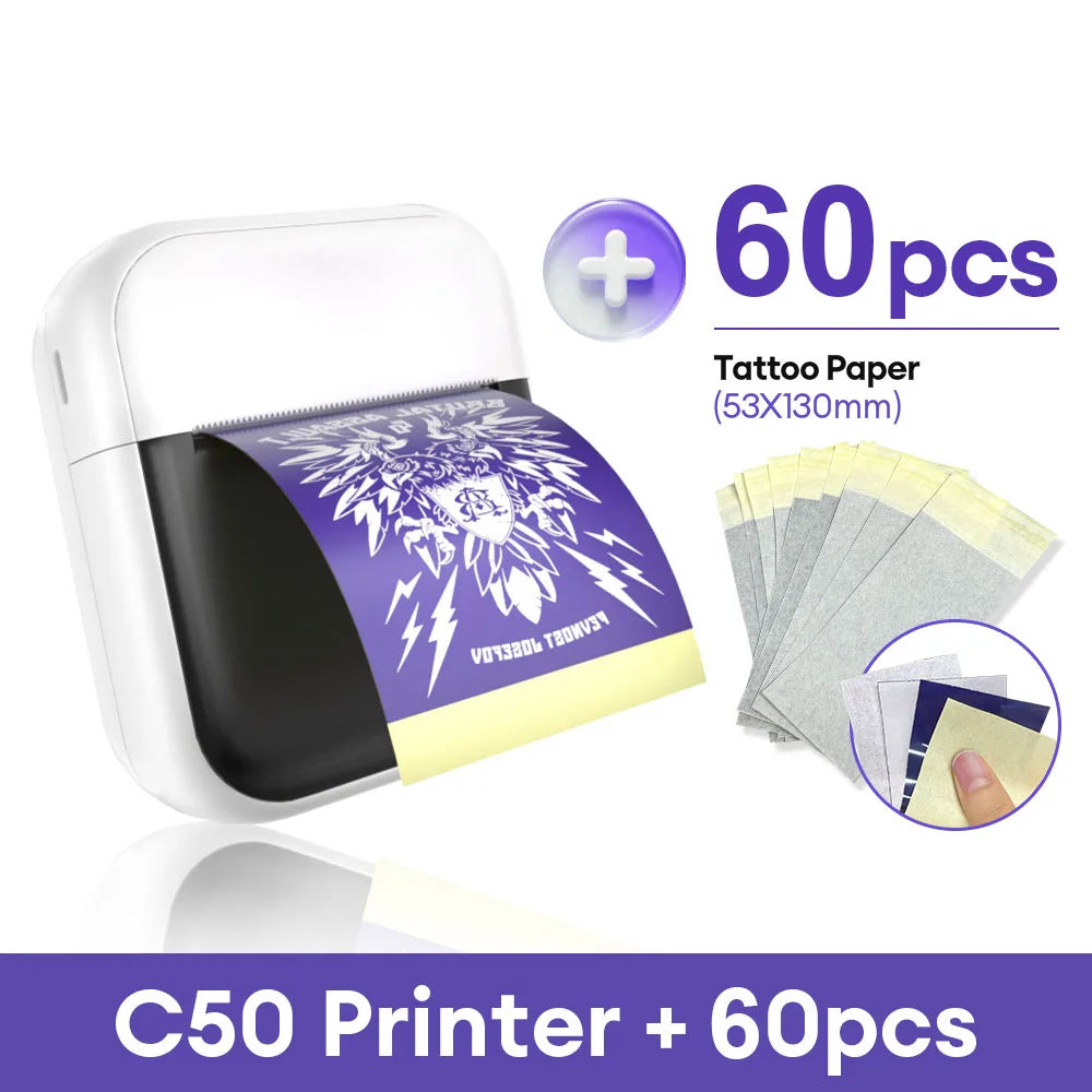 Portable Bluetooth Thermal Label and Tattoo Printer