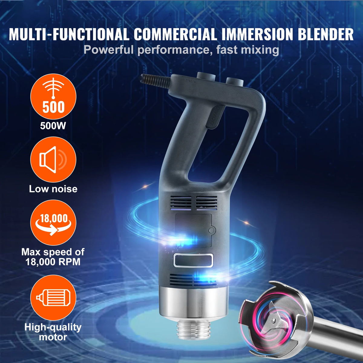 Succebuy Heavy Duty Immersion Blender With Variable Speed