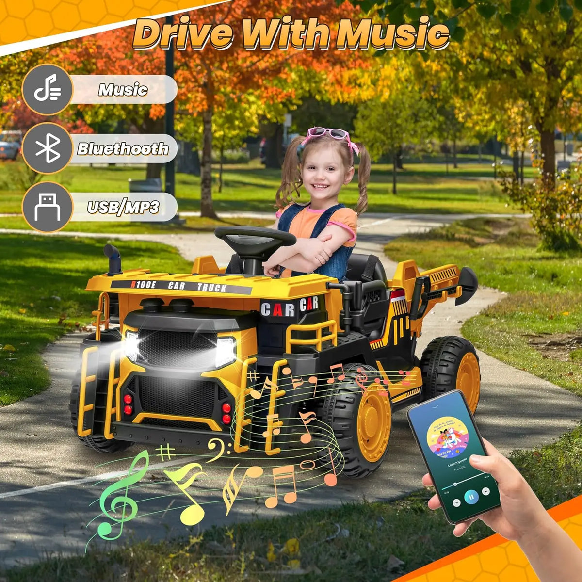JOYRACER Ride On Dump Truck With Remote Control