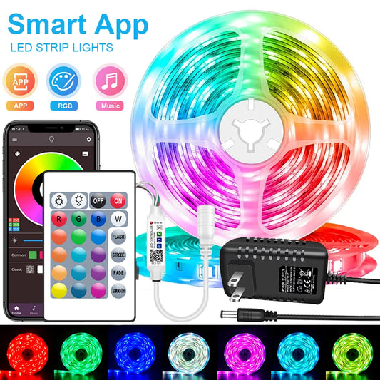 RGB LED Strip Lights 5050 With Bluetooth App Control