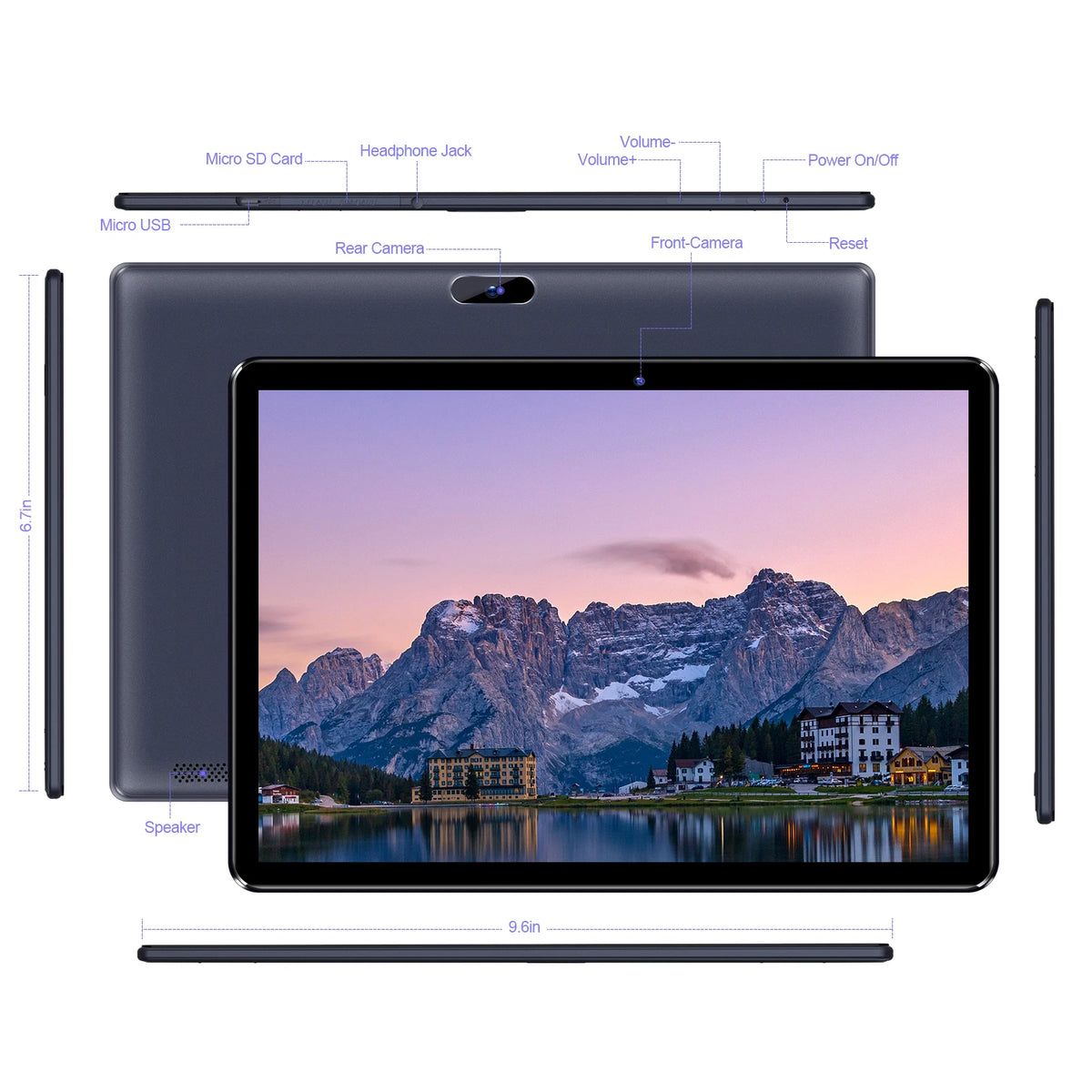 PRITOM Android Tablet With Dual Cameras And WiFi
