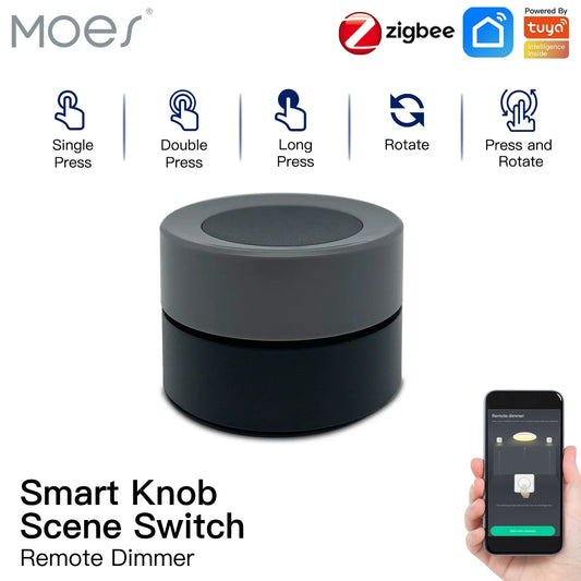 MOES ZigBee Smart Knob Switch Wireless Scene Controller