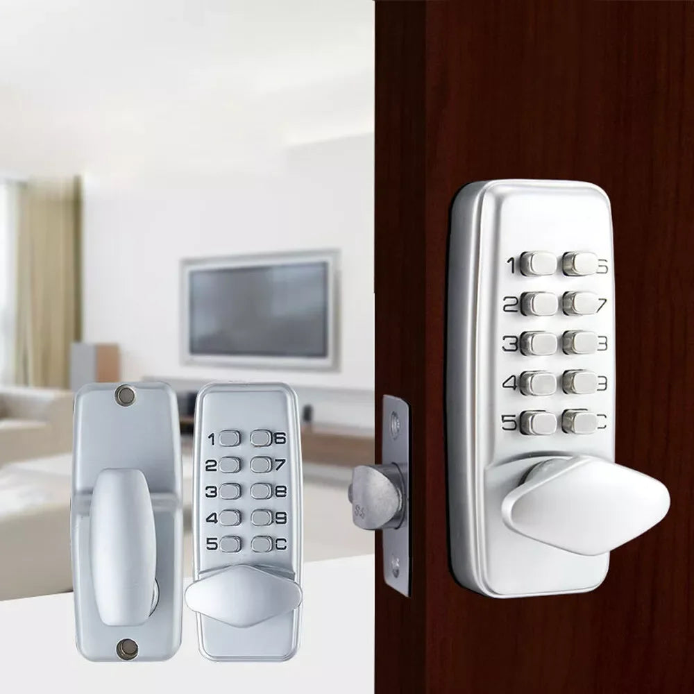 Keyless Mechanical Door Lock With Keypad And Digital Code