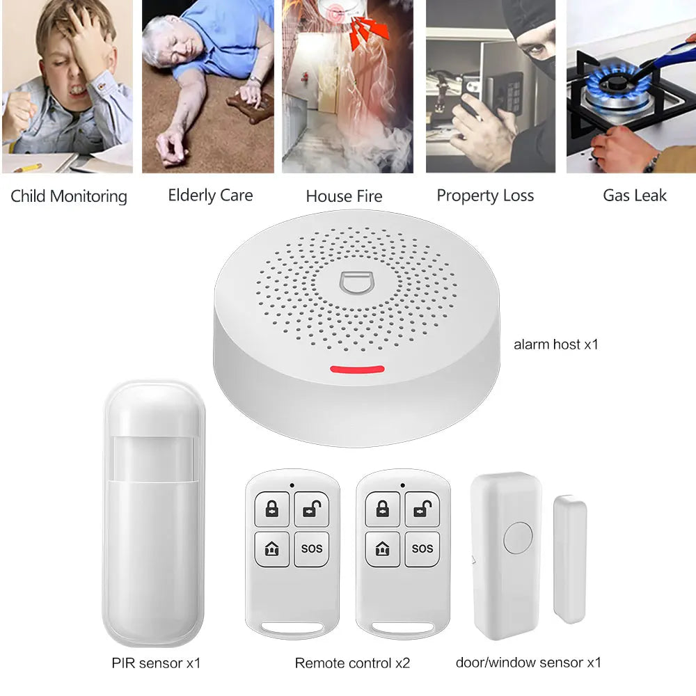 Wireless Home Security System With App Control And Sensors