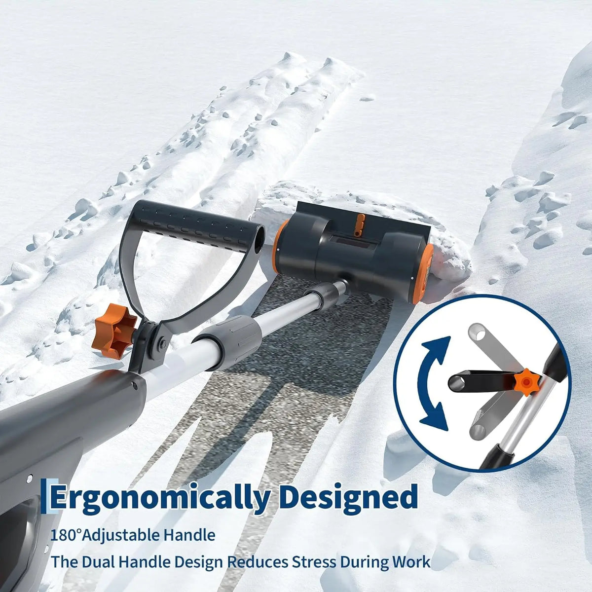 Brushless Cordless Electric Snow Shovel with Battery