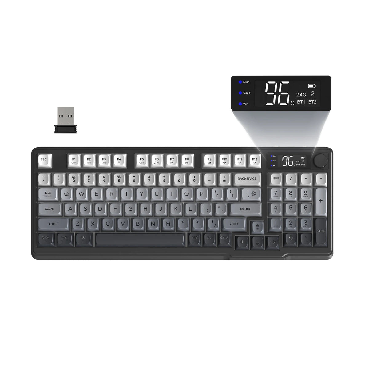 Attack Shark 94 Keys Wireless Gaming Keyboard With Knob